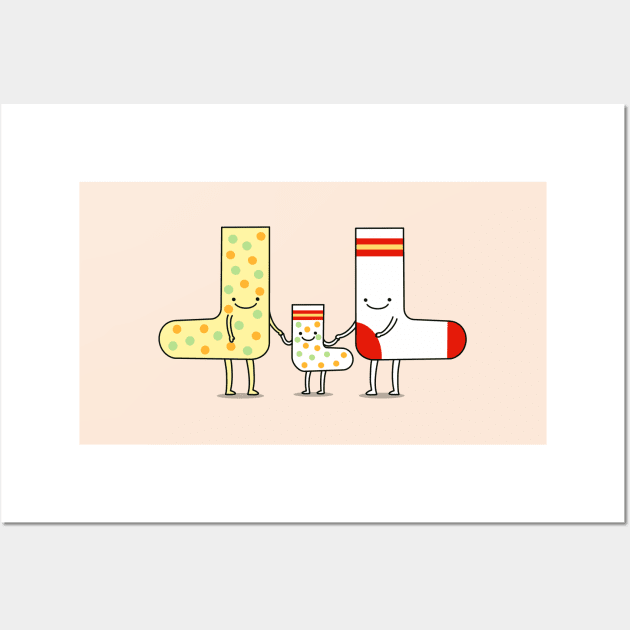 Happy family Wall Art by milkyprint